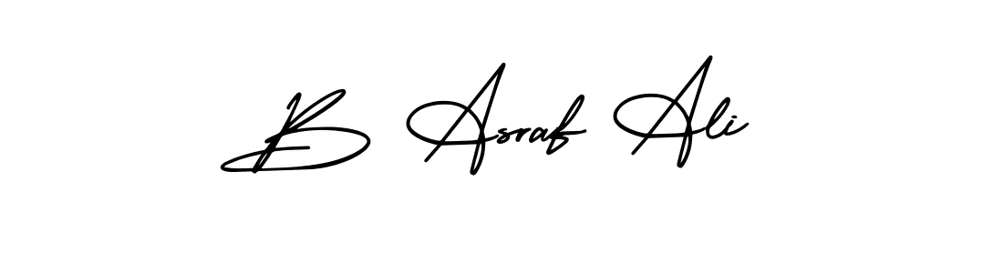Similarly AmerikaSignatureDemo-Regular is the best handwritten signature design. Signature creator online .You can use it as an online autograph creator for name B Asraf Ali. B Asraf Ali signature style 3 images and pictures png