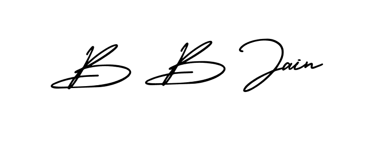 Create a beautiful signature design for name B B Jain. With this signature (AmerikaSignatureDemo-Regular) fonts, you can make a handwritten signature for free. B B Jain signature style 3 images and pictures png