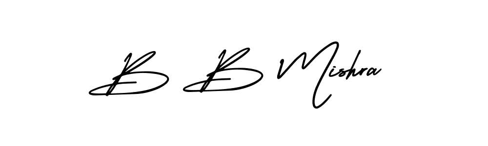 Create a beautiful signature design for name B B Mishra. With this signature (AmerikaSignatureDemo-Regular) fonts, you can make a handwritten signature for free. B B Mishra signature style 3 images and pictures png