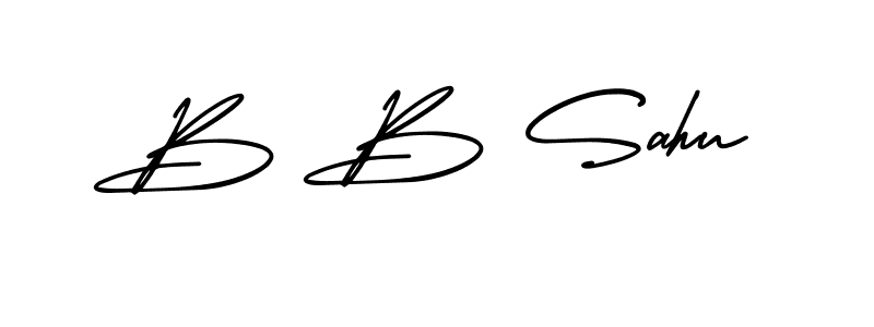 Create a beautiful signature design for name B B Sahu. With this signature (AmerikaSignatureDemo-Regular) fonts, you can make a handwritten signature for free. B B Sahu signature style 3 images and pictures png