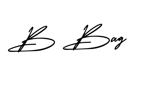 Use a signature maker to create a handwritten signature online. With this signature software, you can design (AmerikaSignatureDemo-Regular) your own signature for name B Bag. B Bag signature style 3 images and pictures png