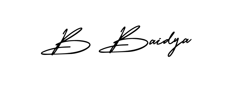 Also You can easily find your signature by using the search form. We will create B Baidya name handwritten signature images for you free of cost using AmerikaSignatureDemo-Regular sign style. B Baidya signature style 3 images and pictures png