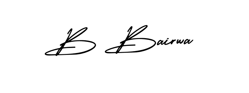 How to Draw B Bairwa signature style? AmerikaSignatureDemo-Regular is a latest design signature styles for name B Bairwa. B Bairwa signature style 3 images and pictures png