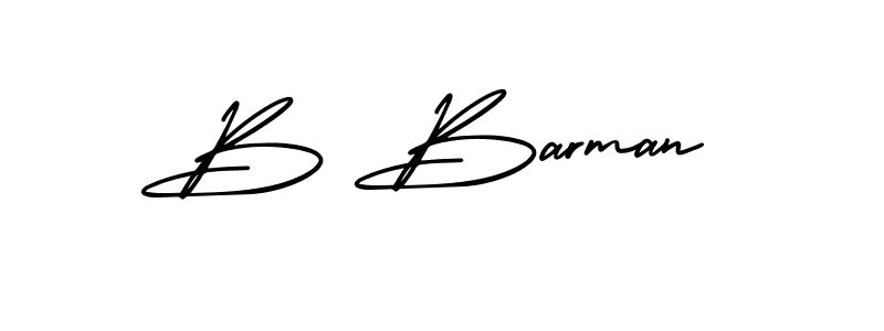 How to Draw B Barman signature style? AmerikaSignatureDemo-Regular is a latest design signature styles for name B Barman. B Barman signature style 3 images and pictures png