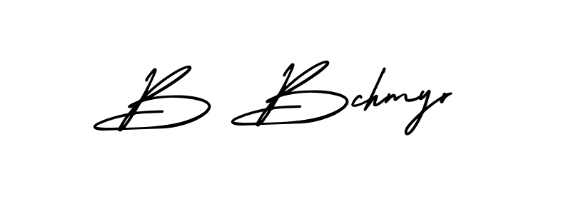 Create a beautiful signature design for name B Bchmyr. With this signature (AmerikaSignatureDemo-Regular) fonts, you can make a handwritten signature for free. B Bchmyr signature style 3 images and pictures png