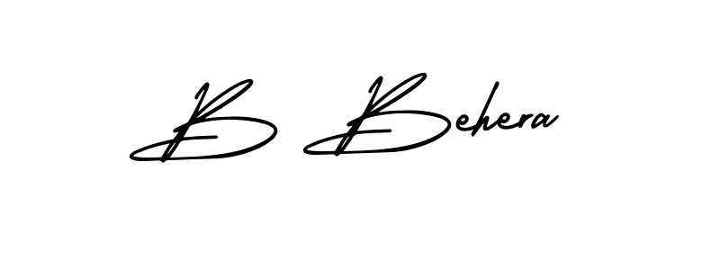 Design your own signature with our free online signature maker. With this signature software, you can create a handwritten (AmerikaSignatureDemo-Regular) signature for name B Behera. B Behera signature style 3 images and pictures png