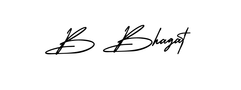 B Bhagat stylish signature style. Best Handwritten Sign (AmerikaSignatureDemo-Regular) for my name. Handwritten Signature Collection Ideas for my name B Bhagat. B Bhagat signature style 3 images and pictures png
