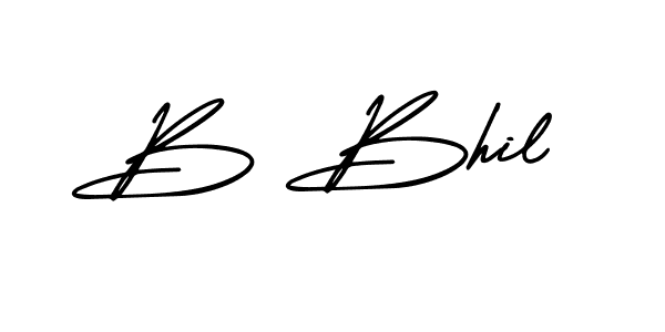 Use a signature maker to create a handwritten signature online. With this signature software, you can design (AmerikaSignatureDemo-Regular) your own signature for name B Bhil. B Bhil signature style 3 images and pictures png
