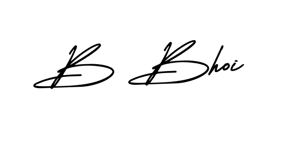 B Bhoi stylish signature style. Best Handwritten Sign (AmerikaSignatureDemo-Regular) for my name. Handwritten Signature Collection Ideas for my name B Bhoi. B Bhoi signature style 3 images and pictures png