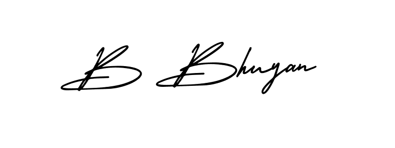 AmerikaSignatureDemo-Regular is a professional signature style that is perfect for those who want to add a touch of class to their signature. It is also a great choice for those who want to make their signature more unique. Get B Bhuyan name to fancy signature for free. B Bhuyan signature style 3 images and pictures png