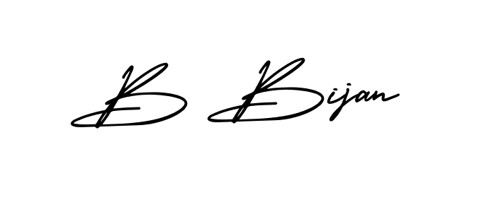 B Bijan stylish signature style. Best Handwritten Sign (AmerikaSignatureDemo-Regular) for my name. Handwritten Signature Collection Ideas for my name B Bijan. B Bijan signature style 3 images and pictures png