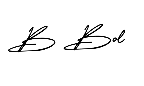 Make a beautiful signature design for name B Bol. With this signature (AmerikaSignatureDemo-Regular) style, you can create a handwritten signature for free. B Bol signature style 3 images and pictures png