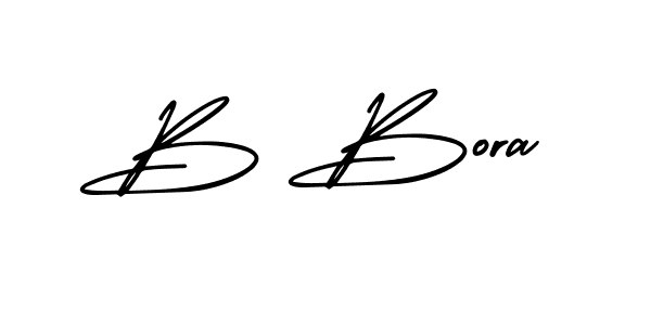Make a beautiful signature design for name B Bora. With this signature (AmerikaSignatureDemo-Regular) style, you can create a handwritten signature for free. B Bora signature style 3 images and pictures png