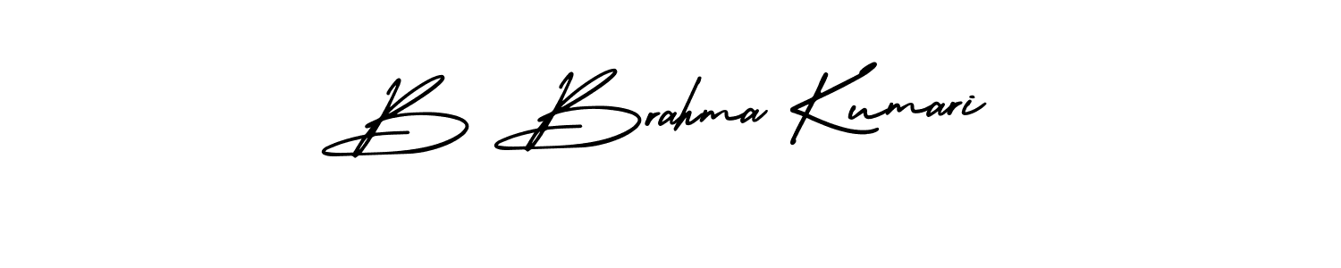 Design your own signature with our free online signature maker. With this signature software, you can create a handwritten (AmerikaSignatureDemo-Regular) signature for name B Brahma Kumari. B Brahma Kumari signature style 3 images and pictures png