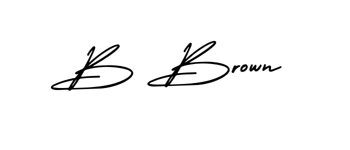 Use a signature maker to create a handwritten signature online. With this signature software, you can design (AmerikaSignatureDemo-Regular) your own signature for name B Brown. B Brown signature style 3 images and pictures png