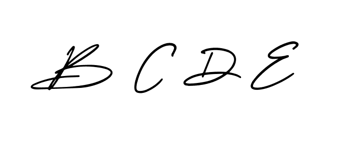 Use a signature maker to create a handwritten signature online. With this signature software, you can design (AmerikaSignatureDemo-Regular) your own signature for name B C D E. B C D E signature style 3 images and pictures png