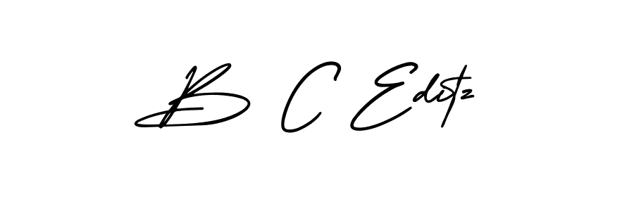 B C Editz stylish signature style. Best Handwritten Sign (AmerikaSignatureDemo-Regular) for my name. Handwritten Signature Collection Ideas for my name B C Editz. B C Editz signature style 3 images and pictures png