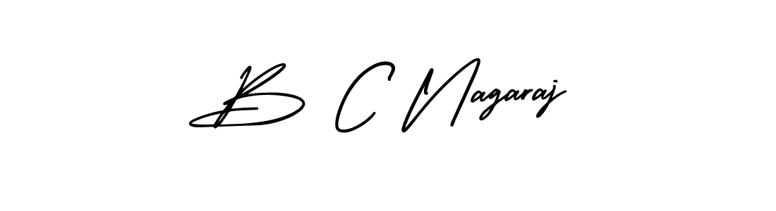 How to make B C Nagaraj name signature. Use AmerikaSignatureDemo-Regular style for creating short signs online. This is the latest handwritten sign. B C Nagaraj signature style 3 images and pictures png