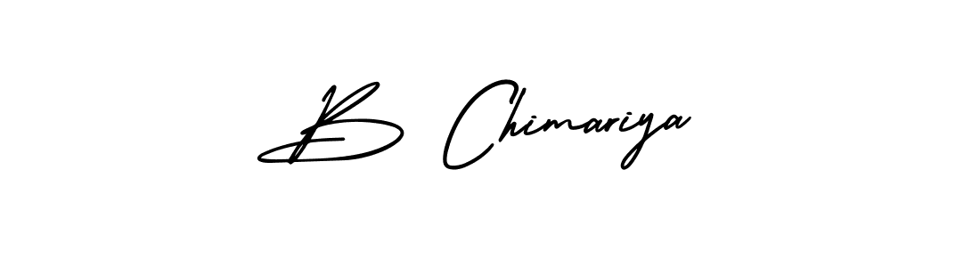 Design your own signature with our free online signature maker. With this signature software, you can create a handwritten (AmerikaSignatureDemo-Regular) signature for name B Chimariya. B Chimariya signature style 3 images and pictures png