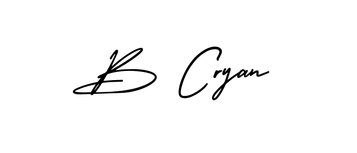 You should practise on your own different ways (AmerikaSignatureDemo-Regular) to write your name (B Cryan) in signature. don't let someone else do it for you. B Cryan signature style 3 images and pictures png