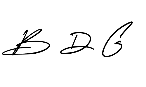 Make a beautiful signature design for name B D G. With this signature (AmerikaSignatureDemo-Regular) style, you can create a handwritten signature for free. B D G signature style 3 images and pictures png