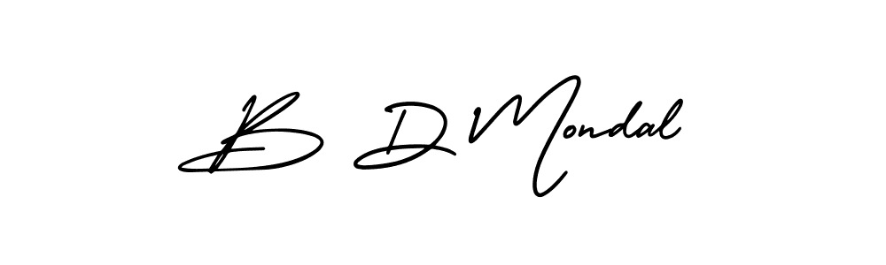 Use a signature maker to create a handwritten signature online. With this signature software, you can design (AmerikaSignatureDemo-Regular) your own signature for name B D Mondal. B D Mondal signature style 3 images and pictures png