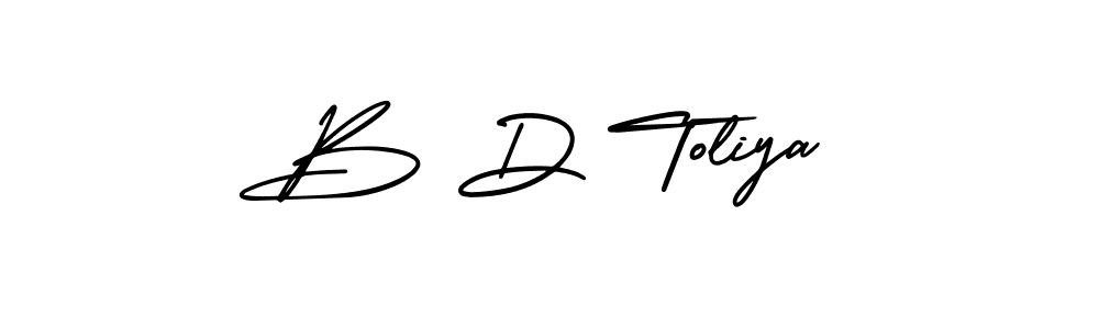 Design your own signature with our free online signature maker. With this signature software, you can create a handwritten (AmerikaSignatureDemo-Regular) signature for name B D Toliya. B D Toliya signature style 3 images and pictures png