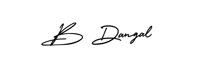 B Dangal stylish signature style. Best Handwritten Sign (AmerikaSignatureDemo-Regular) for my name. Handwritten Signature Collection Ideas for my name B Dangal. B Dangal signature style 3 images and pictures png