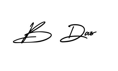 Make a beautiful signature design for name B Das. With this signature (AmerikaSignatureDemo-Regular) style, you can create a handwritten signature for free. B Das signature style 3 images and pictures png