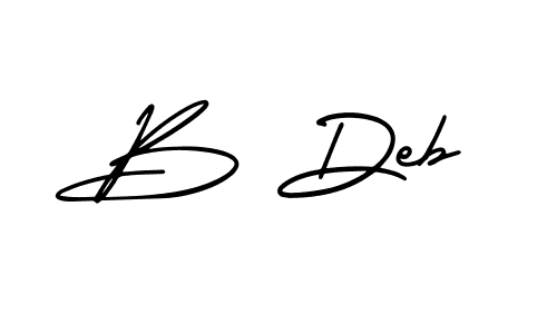 if you are searching for the best signature style for your name B Deb. so please give up your signature search. here we have designed multiple signature styles  using AmerikaSignatureDemo-Regular. B Deb signature style 3 images and pictures png
