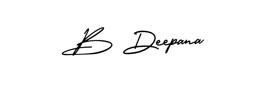 Design your own signature with our free online signature maker. With this signature software, you can create a handwritten (AmerikaSignatureDemo-Regular) signature for name B Deepana. B Deepana signature style 3 images and pictures png