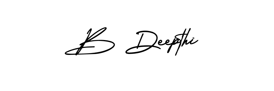 It looks lik you need a new signature style for name B Deepthi. Design unique handwritten (AmerikaSignatureDemo-Regular) signature with our free signature maker in just a few clicks. B Deepthi signature style 3 images and pictures png