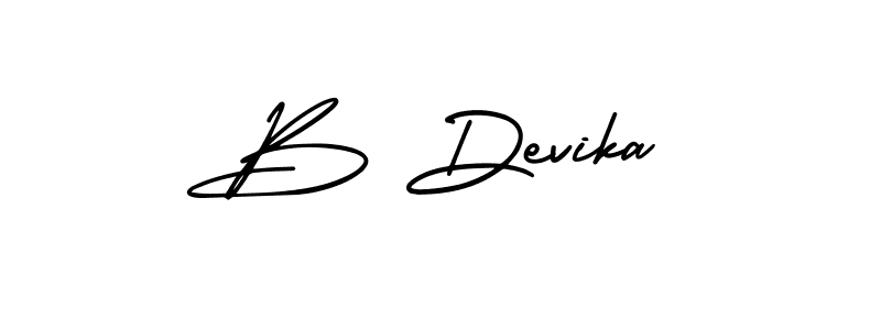 Design your own signature with our free online signature maker. With this signature software, you can create a handwritten (AmerikaSignatureDemo-Regular) signature for name B Devika. B Devika signature style 3 images and pictures png