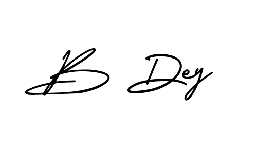 B Dey stylish signature style. Best Handwritten Sign (AmerikaSignatureDemo-Regular) for my name. Handwritten Signature Collection Ideas for my name B Dey. B Dey signature style 3 images and pictures png
