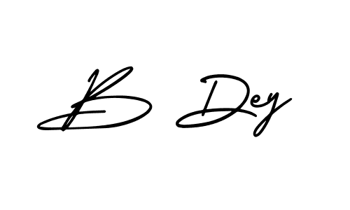 Design your own signature with our free online signature maker. With this signature software, you can create a handwritten (AmerikaSignatureDemo-Regular) signature for name B Dey. B Dey signature style 3 images and pictures png