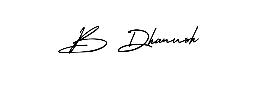It looks lik you need a new signature style for name B Dhanush. Design unique handwritten (AmerikaSignatureDemo-Regular) signature with our free signature maker in just a few clicks. B Dhanush signature style 3 images and pictures png
