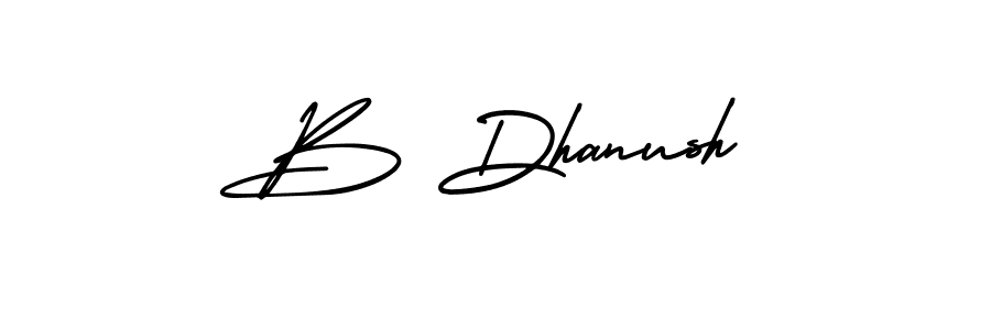 It looks lik you need a new signature style for name B Dhanush. Design unique handwritten (AmerikaSignatureDemo-Regular) signature with our free signature maker in just a few clicks. B Dhanush signature style 3 images and pictures png