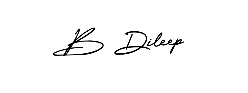 B Dileep stylish signature style. Best Handwritten Sign (AmerikaSignatureDemo-Regular) for my name. Handwritten Signature Collection Ideas for my name B Dileep. B Dileep signature style 3 images and pictures png