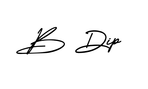 How to make B Dip signature? AmerikaSignatureDemo-Regular is a professional autograph style. Create handwritten signature for B Dip name. B Dip signature style 3 images and pictures png