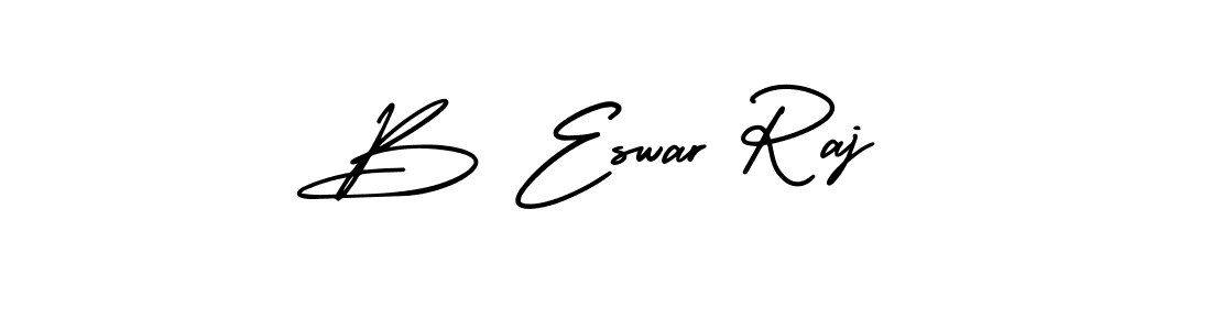 Design your own signature with our free online signature maker. With this signature software, you can create a handwritten (AmerikaSignatureDemo-Regular) signature for name B Eswar Raj. B Eswar Raj signature style 3 images and pictures png