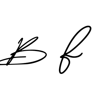 Use a signature maker to create a handwritten signature online. With this signature software, you can design (AmerikaSignatureDemo-Regular) your own signature for name B F. B F signature style 3 images and pictures png