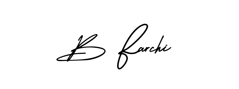 How to make B Farchi signature? AmerikaSignatureDemo-Regular is a professional autograph style. Create handwritten signature for B Farchi name. B Farchi signature style 3 images and pictures png