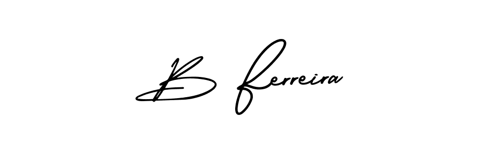 It looks lik you need a new signature style for name B Ferreira. Design unique handwritten (AmerikaSignatureDemo-Regular) signature with our free signature maker in just a few clicks. B Ferreira signature style 3 images and pictures png