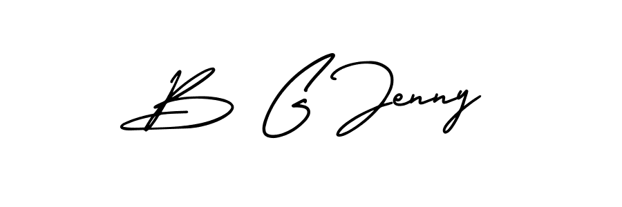 Create a beautiful signature design for name B G Jenny. With this signature (AmerikaSignatureDemo-Regular) fonts, you can make a handwritten signature for free. B G Jenny signature style 3 images and pictures png