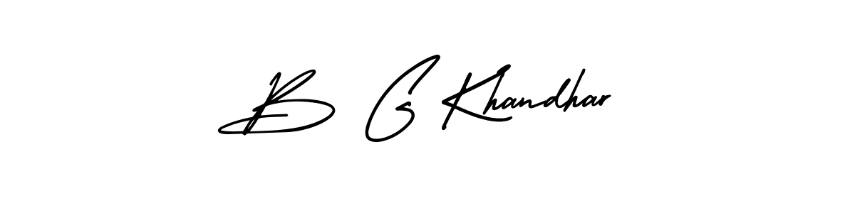 Similarly AmerikaSignatureDemo-Regular is the best handwritten signature design. Signature creator online .You can use it as an online autograph creator for name B G Khandhar. B G Khandhar signature style 3 images and pictures png