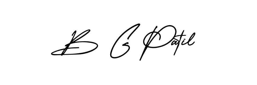 Use a signature maker to create a handwritten signature online. With this signature software, you can design (AmerikaSignatureDemo-Regular) your own signature for name B G Patil. B G Patil signature style 3 images and pictures png