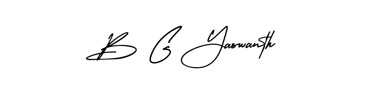 Create a beautiful signature design for name B G Yaswanth. With this signature (AmerikaSignatureDemo-Regular) fonts, you can make a handwritten signature for free. B G Yaswanth signature style 3 images and pictures png