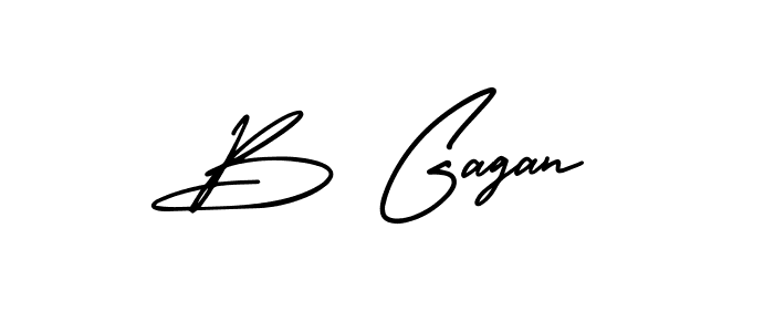 How to make B Gagan signature? AmerikaSignatureDemo-Regular is a professional autograph style. Create handwritten signature for B Gagan name. B Gagan signature style 3 images and pictures png