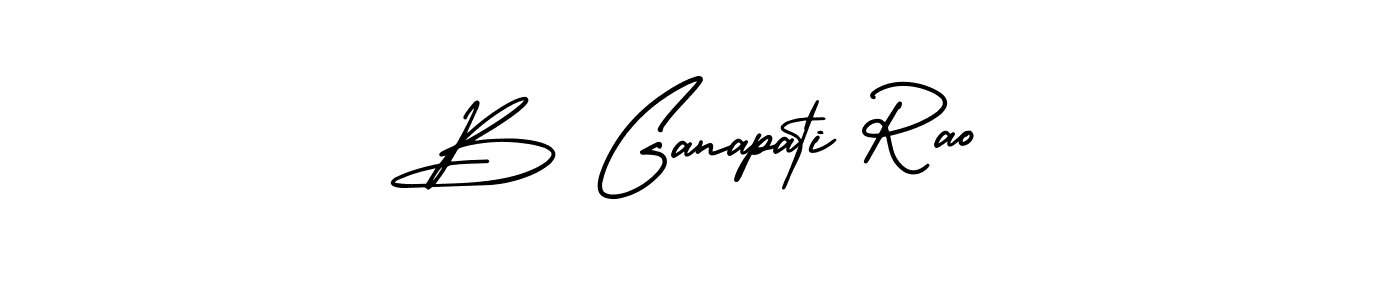 You should practise on your own different ways (AmerikaSignatureDemo-Regular) to write your name (B Ganapati Rao) in signature. don't let someone else do it for you. B Ganapati Rao signature style 3 images and pictures png