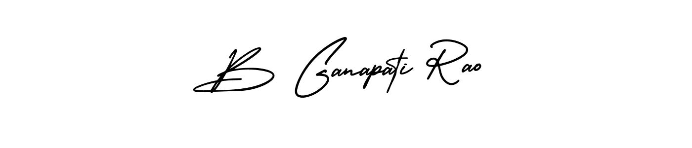 You should practise on your own different ways (AmerikaSignatureDemo-Regular) to write your name (B Ganapati Rao) in signature. don't let someone else do it for you. B Ganapati Rao signature style 3 images and pictures png